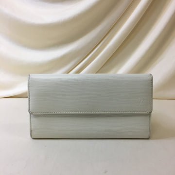 Louis Vuitton White Epi Sarah Long Wallet Sku# 67424