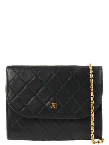 CHANEL Mini Cc Mark Chain Bag Navy