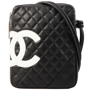 Chanel Around 2003 Made Cambon Shoulder Bag Black/White