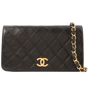 Chanel Full Flap Cc Mark Plate Mini Chain Bag Black