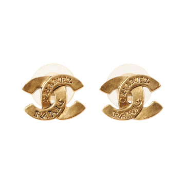 Chanel 1999 Made Cc Mark Logo Pierced Earrings