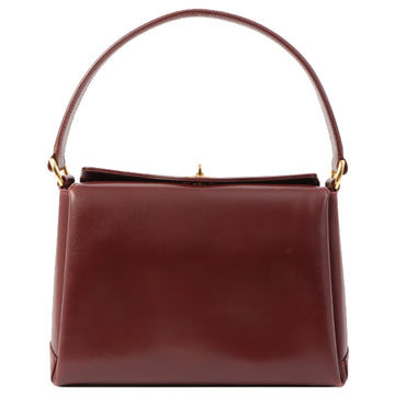 Gucci Logo Turn-Lock Top Handle Bag Bordeaux