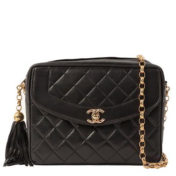 Chanel Turn-Lock Fringe Bijou Chain Bag Black