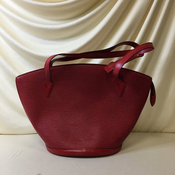 Louis Vuitton Red Epi Saint-Jacques GM Tote Sku# 67606