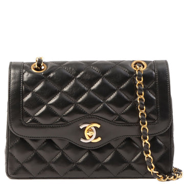 Chanel Paris Limited Desing Flap Chain Bag Black