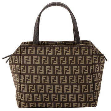 Fendi Ff Zucchino Pattern Handbag Brown