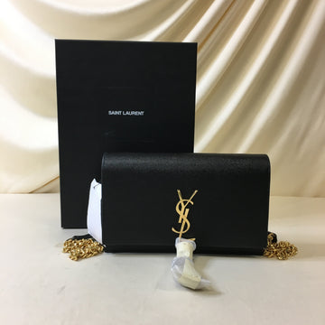 Yves Saint Laurent Black Kate Tassel Wallet On Chain Sku# 63870