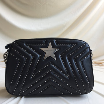Stella McCartney Star Chain Black Nappa Leather Cross Body Bag Sku# 43102