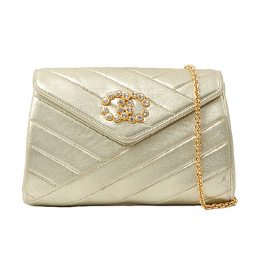 Chanel V Stitch Bijoux Cc Mark Chain Bag Gold