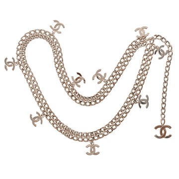 CHANEL 1997 Made 10 Cc Marks Plate Chain Belt