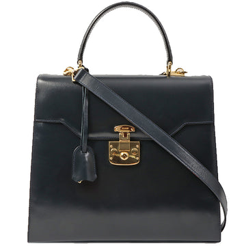 Gucci Lady Lock 2Way Bag Navy