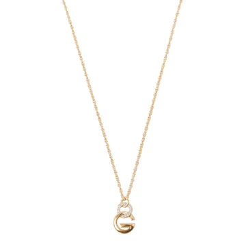 Givenchy Circle Rhinestone G Plate Necklace