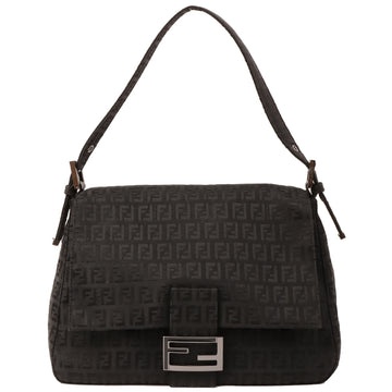 FENDI Ff Zucchino Pattern Mamma Baguette Black