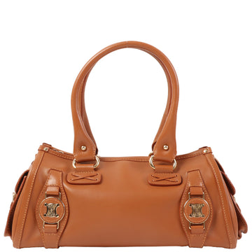 Celine Macadam Plate Top Handle Bag Brown