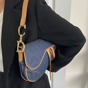 DIOR Denim Saddle Bag Indigo