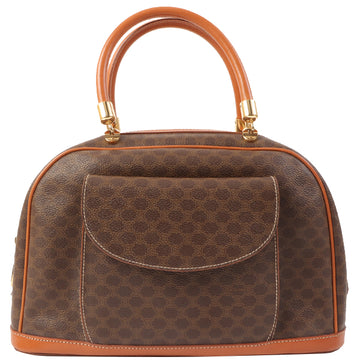 Celine Macadam Pattern Top Handle Bag Brown