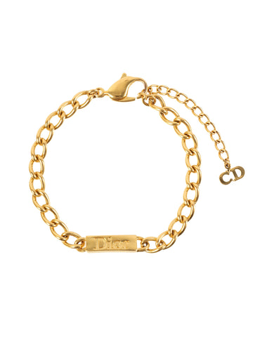 DIOR Logo Plate Bracelet