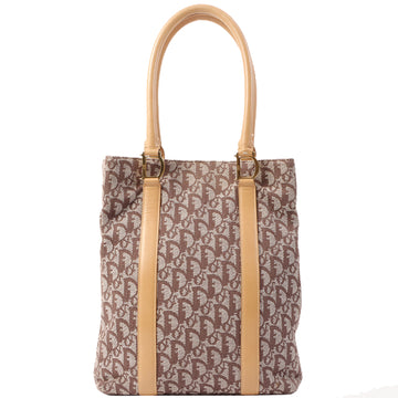 DIOR Trotter Pattern Logo Plate Tote Bag Brown/Beige