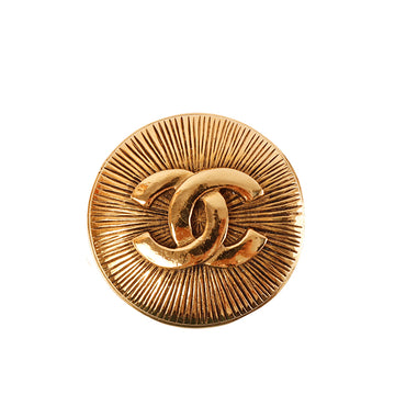 CHANEL Round Cc Mark Brooch