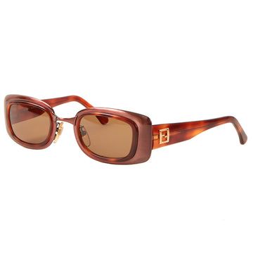 FENDI Tortoiseshell Side Ff Plate Sunglasses Brown/Pink