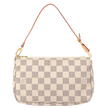 Louis Vuitton 2007 Made Canvas Damier Pochette Accessory White