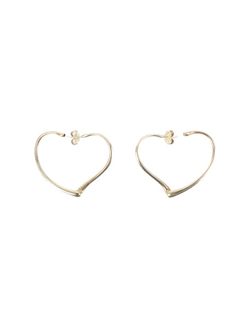 TIFFANY & CO. Open Heart Earrings Silver