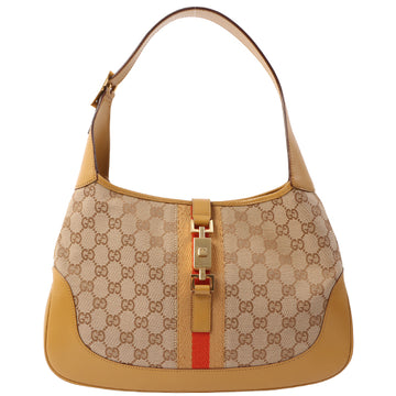 Gucci Gg Pattern Web Detailed Jackie Light Brown
