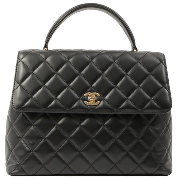 Chanel Around 2003 Made Turn-Lock Handbag Black