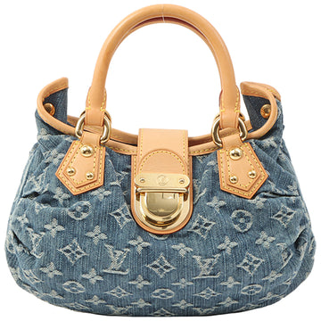 Louis Vuitton 2006 Made Denim Monogram Mini Pleaty Indigo