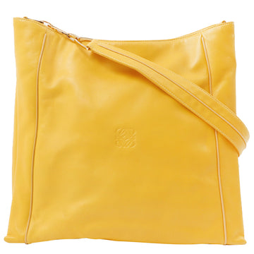 Loewe Logo Embossed One Shoulder Bag Yellow