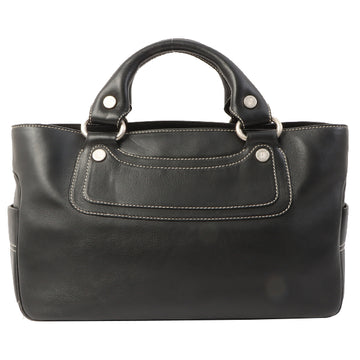 Celine Logo Plate Boogie Bag Black