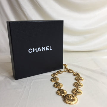 Chanel Gold 11 Medallion Pendant Necklace Sku# 56535