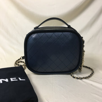 Chanel Black Calf Skin Vanity Crossbody Bag Sku# 55372