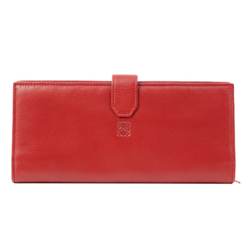 Loewe Anagram Embossed Wallet Red