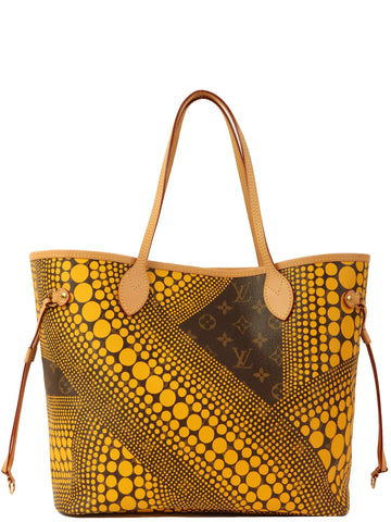 LOUIS VUITTON 2012 Made Yayoi Kusama Collaborations Neverfull Mm Brown/Yellow