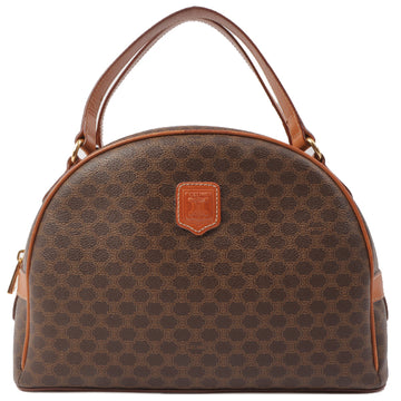 Celine Macadam Pattern Logo Embossed Hand Bag Brown