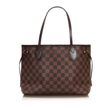 Louis Vuitton Damier Ebene Neverfull PM Tote Bag