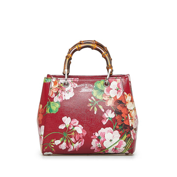 GUCCI Mini  Blooms Bamboo Shopper Satchel