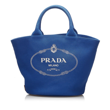 Prada Canapa Convertible Shopping Tote with pouch Tote Bag