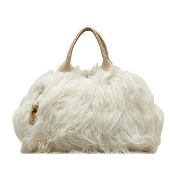 PRADA Eco Kidassia Faux Fur Garden Handbag