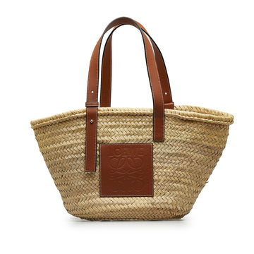 LOEWE Large Raffia Basket Tote Bag