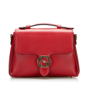 GUCCI Dollar Calf Interlocking G Satchel