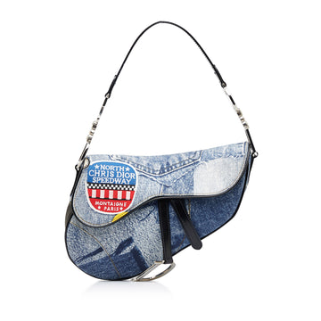 DIOR Speedway Denim Saddle Baguette