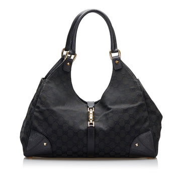 Gucci GG Canvas Nailhead Jackie Shoulder Bag