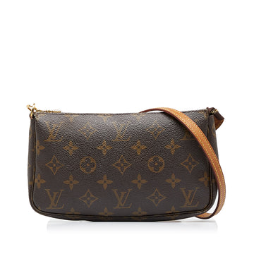 LOUIS VUITTON Monogram Pochette Accessoires Long Strap Crossbody Bag