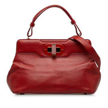 BVLGARI Leather Isabella Rossellini Satchel