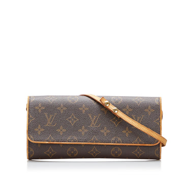 LOUIS VUITTON Monogram Pochette Twin GM Crossbody Bag