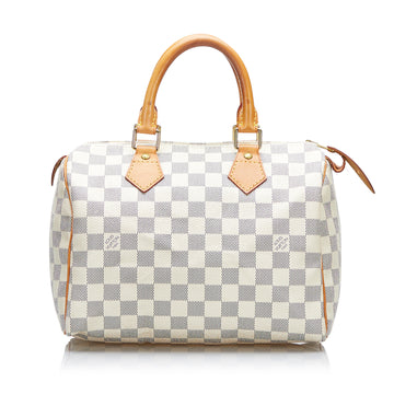 LOUIS VUITTON Damier Azur Speedy 25 Boston Bag