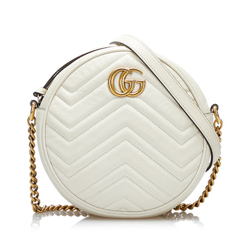 GUCCI GG Marmont Matelasse Round Crossbody Bag