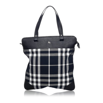 Burberry Check Vertical Tote Bag